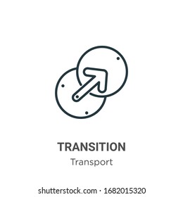 Transition Outline Vector Icon. Thin Line Black Transition Icon, Flat Vector Simple Element Illustration From Editable Transport Concept Isolated Stroke On White Background