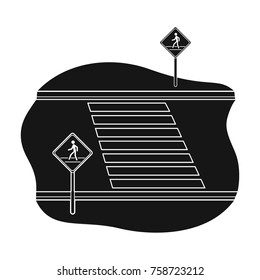 Transition single icon in black style.Transition vector symbol stock illustration web.