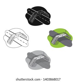 Transition single icon in cartoon,black style.Transition vector symbol stock illustration web.