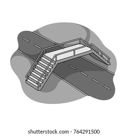 Transition single icon in monochrome style.Transition vector symbol stock illustration web.