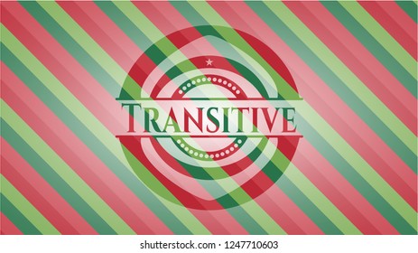 Transitive christmas colors style emblem.