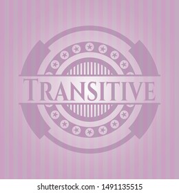Transitive pink emblem. Retro. Vector Illustration. Detailed.