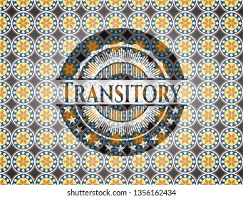 Transitory arabesque emblem. arabic decoration.