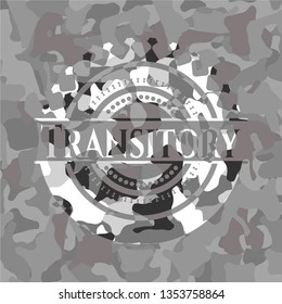 Transitory on grey camouflage texture