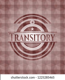 Transitory red seamless geometric emblem.