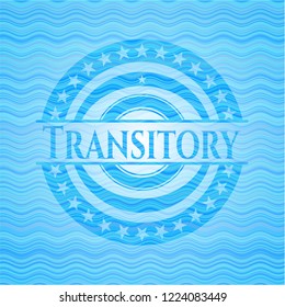 Transitory water wave concept emblem background.