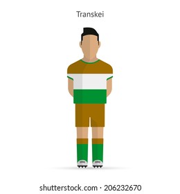 Transkei football player. Soccer uniform. Vector illustration.