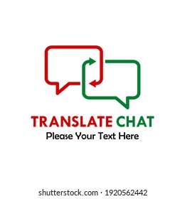 Translate chat logo template illustration