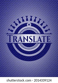 Translate denim background. Vector Illustration. Detailed. 