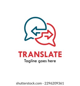 Translate design logo template illustartion