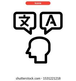 Translate icon isolated sign symbol vector illustration - high quality black style vector icons

