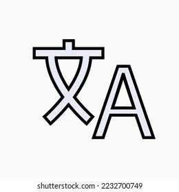 Translate Icon. Language Setting Symbol.