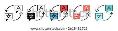 Translate Icon multiple Vector Illustration