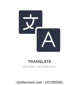 translate icon on white background. Simple element illustration from Multimedia concept. translate icon symbol design.