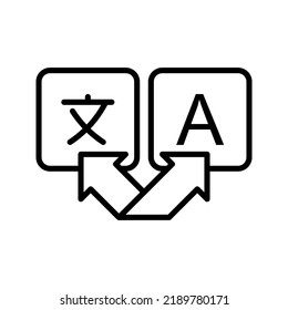 Translate icon. translation sign. vector illustration