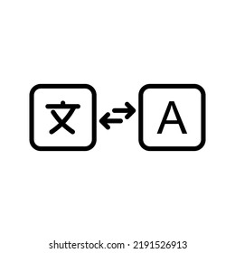 Translate icon. translation sign. vector illustration