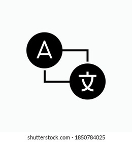 Übersetzen Sie das Symbol. Übersetzungssymbol - Vektorgrafik, Design-, Präsentations-, Website- oder Apps-Elemente.