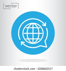 translate icon vector flat design simple illustration eps 10