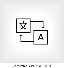 Translate Icon - Vector Illustration for Design and Websites, Presentation or Application.