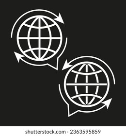 Icono de traducción. Ilustración vectorial. EPS 10.