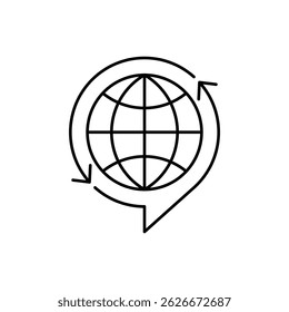 Translate icon vector isolated on white background
