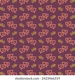 Translate Icon Vector trendy repeating pattern maroon illustration background