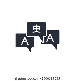 Translate icon. vector.Editable stroke.linear style sign for use web design,logo.Symbol illustration.