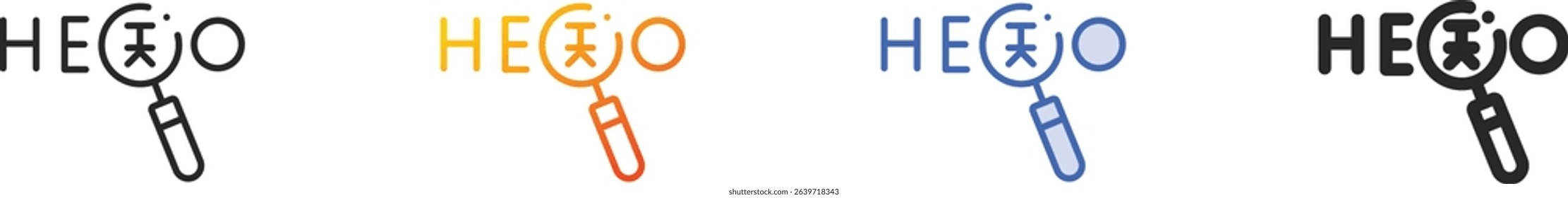 translate icon.Thin Linear, Gradient, Blue Stroke and bold Style Design Isolated On White Background