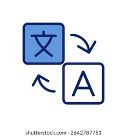 Translate Language Icon Vector for Website UI