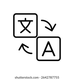 Translate Language Icon Vector for Website UI