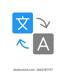 Translate Language Icon Vector for Website UI