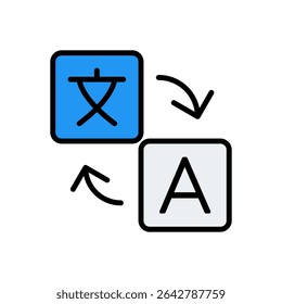 Translate Language Icon Vector for Website UI