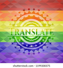 Translate lgbt colors emblem 
