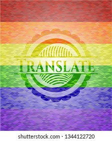 Translate lgbt colors emblem 