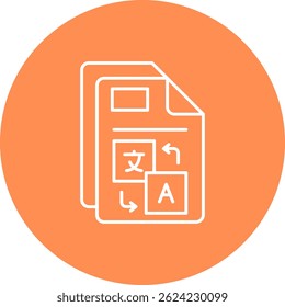 Traducir Line Vector Icon Design