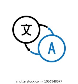 translate logo icon vector template