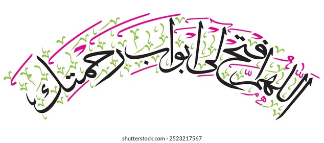 اَللّٰہُمَّ افْتَحْ لِیْ اَبْوَابَ رَحْمَتِکَ
Translate: " O Allah, open for me the doors of Your mercy "
