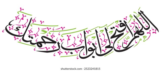 اَللّٰہُمَّ افْتَحْ لِیْ اَبْوَابَ رَحْمَتِکَ
Translate: " O Allah, open for me the doors of Your mercy "
