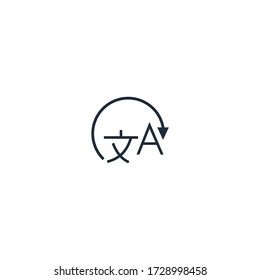 Translate. Simple vector icon isolated on white background.