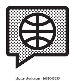 Translate Symbol. Icon Filled with Dots.