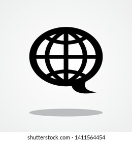 Translate Symbol Icon with Gray Shadow