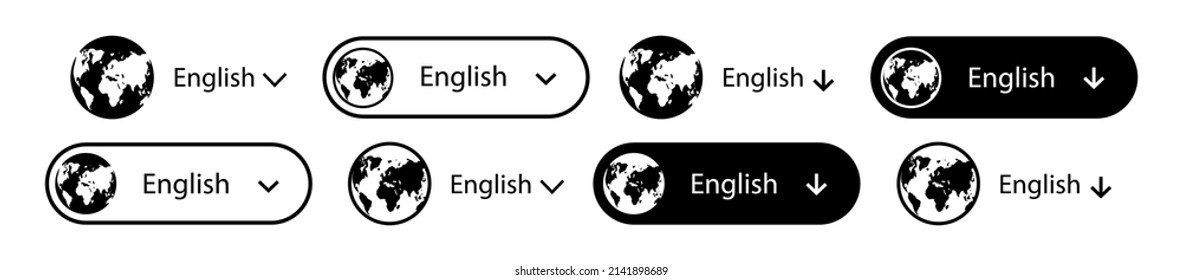 Translate vector icon. Change language button isolated on white background. Vector illustration.	