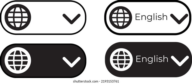 Translate vector icon. Change language button isolated on white background. Vector