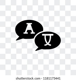 Translate vector icon isolated on transparent background, Translate logo concept