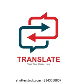 Translate vector logo design. Suitable for chat symbol and language 