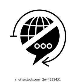  übersetzte Artikel Symbol weiß auf Hintergrund