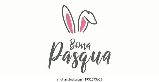 translated Happy Easter in catalan, banner happy easter