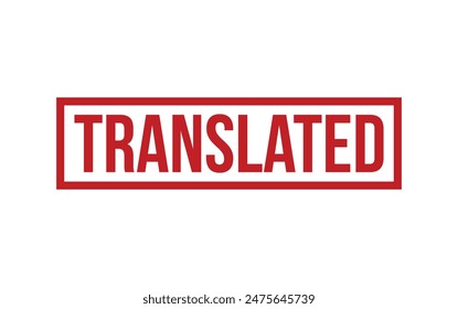 Translated Stamp. Translated Rubber grunge Stamp Seal