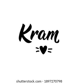 Translated from Swedish: Hug. Modern vector brush calligraphy. Ink illustration. Perfect design for greeting cards, posters, t-shirts, banners.