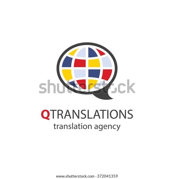 Translation Agency Logo Vector Eps10 Stock Vector (Royalty Free) 372041359